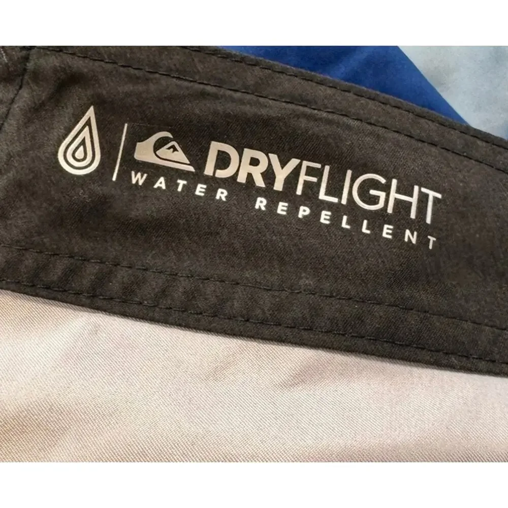 Quiksilver Dryflight Water Repellent Mens Board Shorts Size 40 Blue Stripe
